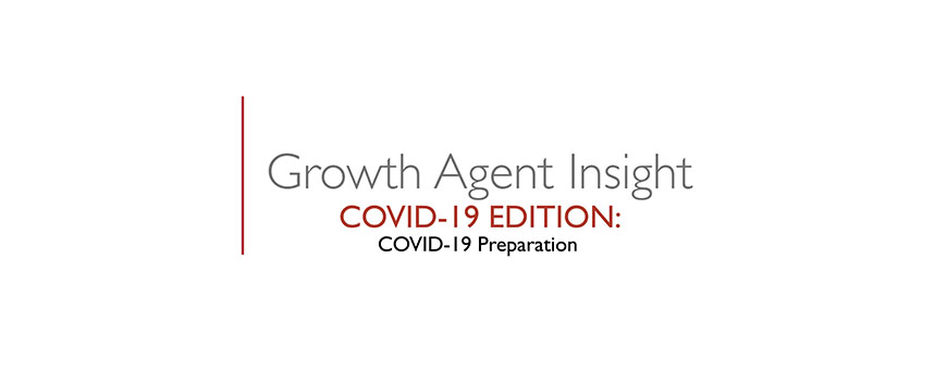 text on a white background: growth agent insight, covid-19 edition